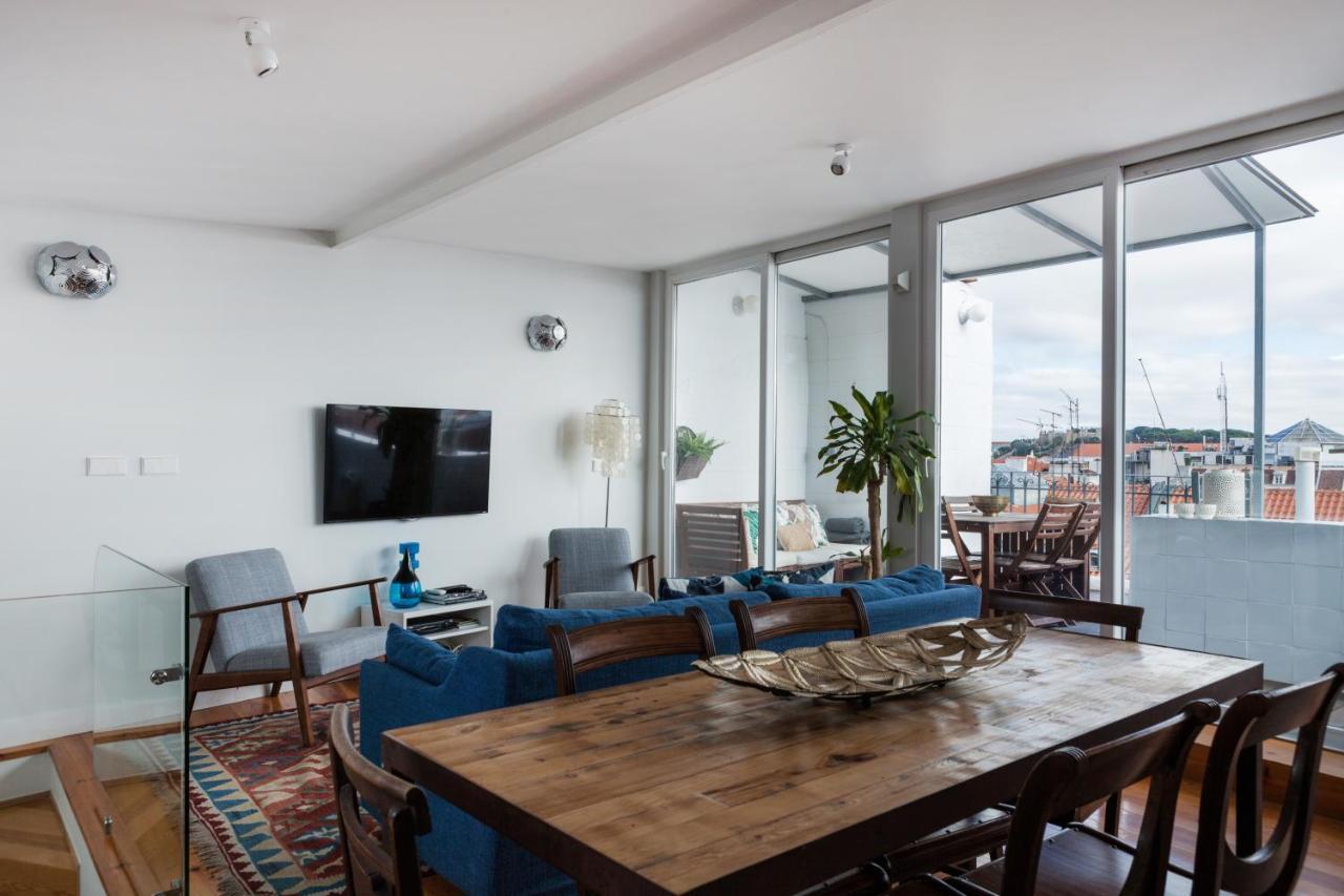 Amazing Rooftop Terrace With River And Historic City View 4 Bedrooms 4 Bathrooms Ac 19Th Century Building Chiado Lisboa المظهر الخارجي الصورة