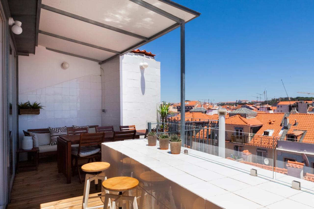 Amazing Rooftop Terrace With River And Historic City View 4 Bedrooms 4 Bathrooms Ac 19Th Century Building Chiado Lisboa المظهر الخارجي الصورة